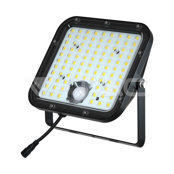 30W-LED SOLAR FLOODLIGHT-CUBE 4800LM LIFEPO4 BATTERY 6.4V-BLACK-4000K