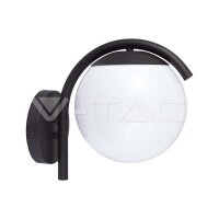 E27-WALL LAMP HOLDER OPAL PC-MATT BLACK BODY