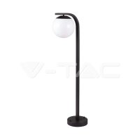 E27-POLE LAMP HOLDER OPAL PC-MATT BLACK BODY IP44