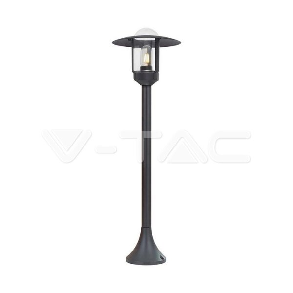 E27-POLE LAMP HOLDER CLEAR GLASS-MATT BLACK BODY IP44