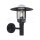 E27-WALL LAMP HOLDER CLEAR GLASS-MATT BLACK BODY IP44