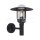 E27-WALL LAMP HOLDER CLEAR GLASS-MATT BLACK BODY IP44