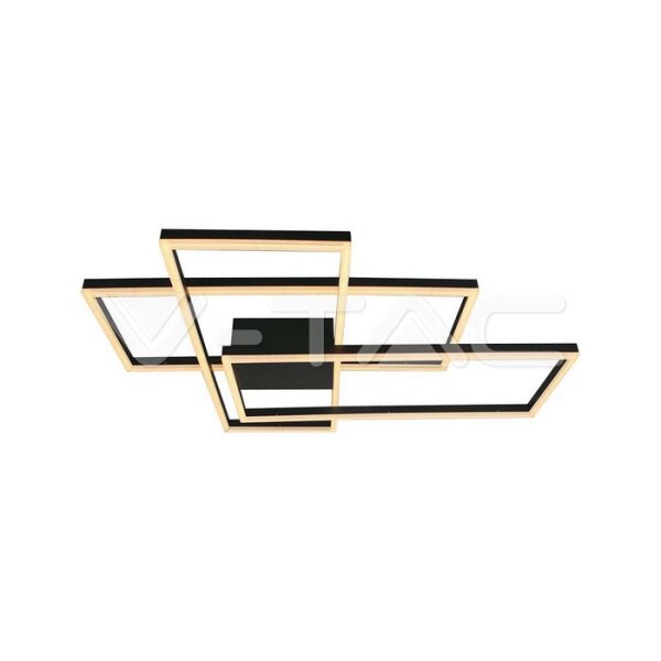 47W-DECORATIVE CEILING LIGHT-90*67*9CM-BLACK BODY-3000K