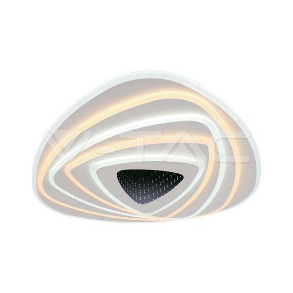 120W-LED DECORATIVE CEILING LAMP-DIMMABLE WHITE BODY-50*9CM-3000,4000,6500K