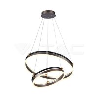 50W LED HANGING LAMP - DOUBLE RING 3000K COFFEE BODY