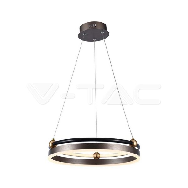 20W LED HANGING LAMP - SINGLE RING 3000K COFFEE BODY