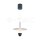 9W LED HANGING LAMP 3000K WHITE+GREY BODY