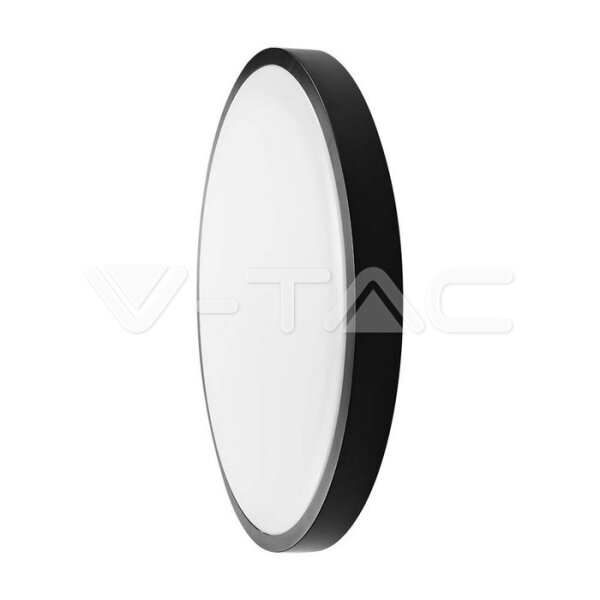 18W LED DOME LIGHT  3000K ROUND,BLACK FRAME IP44