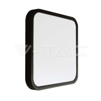 24W LED DOME LIGHT  3000K SQUARE,BLACK FRAME IP44