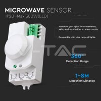 MICROWAVE SENSOR WITH MANUAL OVERRIDE FUNCTION-WHITE