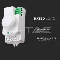 MICROWAVE SENSOR WITH MANUAL OVERRIDE FUNCTION-WHITE