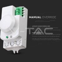 MICROWAVE SENSOR WITH MANUAL OVERRIDE FUNCTION-WHITE