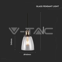 VINTAGE GLASS PENDANT LIGHT - TRANSPARENT ?400