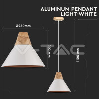 ALUMINUM PENDANT LIGHT-WHITE
