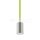 CHROME METAL CUP PENDANT LIGHT-GREEN