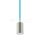 CHROME METAL CUP PENDANT LIGHT  BLUE
