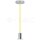 CHROME METAL CUP PENDANT LIGHT YELLOW