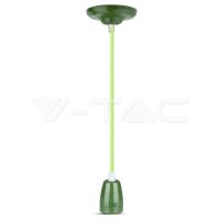 HIGH FREQUENCY PORCELAIN LAMP HOLDER E27-GREEN