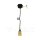 GOLD ALUMINUM LAMPHOLDER+FABRIC WIRE 1M WITH 2 RING