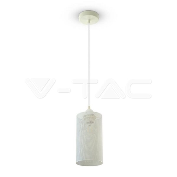 MATT WHITE PENDANT LIGHT WITH WHITE CANOPY
