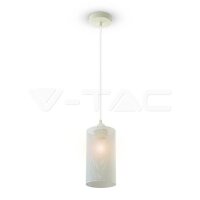 MATT WHITE PENDANT LIGHT WITH WHITE CANOPY