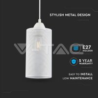MATT WHITE PENDANT LIGHT WITH WHITE CANOPY