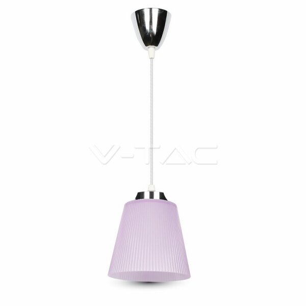 7W-LED   PENDANT LIGHT-CHROME BODY+PURPLE SHADE