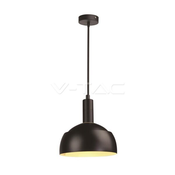 E14 PLASTIC PENDANT LAMPHOLDER WITH SLIDE ALUMINUM LAMPSHADE- BLACK