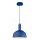 E14 PLASTIC PENDANT LAMPHOLDER WITH SLIDE ALUMINUM LAMPSHADE-BLUE