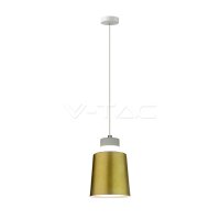7W LED PENDANT LIGHT(ACRYLIC)-GOLD LAMPSHADE 120*190mm