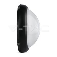 8W DOME LED LIGHT BLACK BODY ROUND 3000K IP66