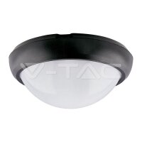 8W DOME LED LIGHT BLACK BODY ROUND 3000K IP66