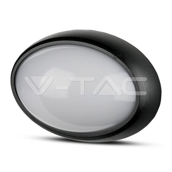 8W DOME LIGHT OVAL BLACK BODY 3000K IP66