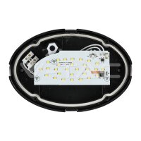 8W DOME LIGHT OVAL BLACK BODY 3000K IP66