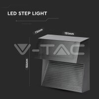 3W LED STEP LIGHT 3000K BLACK BODY