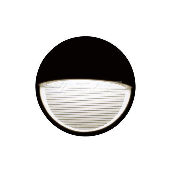 3W LED STEP LIGHT 3000K BLACK BODY ROUND