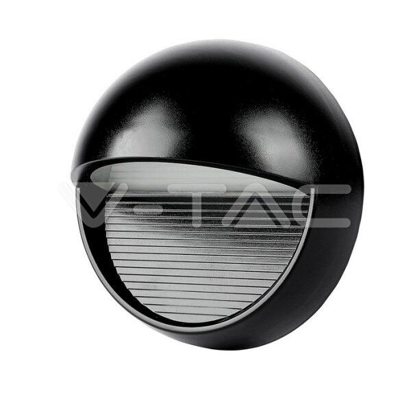 3W LED STEP LIGHT 4000K BLACK BODY ROUND