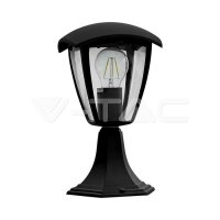 STAND LAMP MATT BLACK CLEAR COVER  IP44