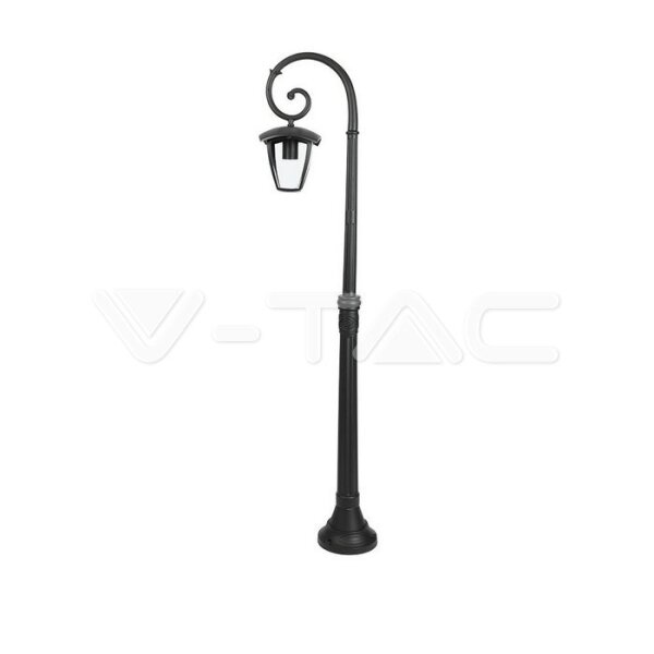 POLE LAMPE MATT BLACK CLEAR COVER  IP44