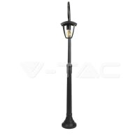 POLE LAMPE MATT BLACK CLEAR COVER  IP44