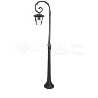 POLE LAMPE MATT BLACK CLEAR COVER  IP44