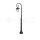 POLE LAMPE MATT BLACK CLEAR COVER  IP44