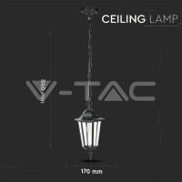 GARDEN CEILING LAMP MATT BLACK  IP44