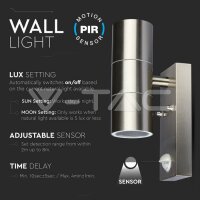 GU10 WALL FITTING WITH SENSOR  BOD -2WAY IP44