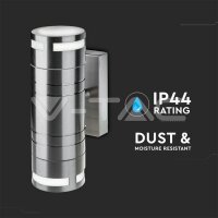 GU10 GLASS WALL FITTING STEEL BODY 2WAY IP44