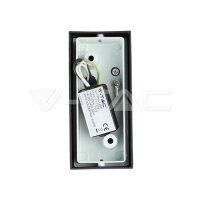 GU10 SLEEK WALL FITTING ALUMINUM SQUARE BLACK 2WAY IP44