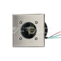 GU10 UNDERGROUND FITTING,SS BODY SQUARE BLACK IP44