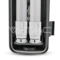 WATERPROOF LAMP PC 2X1200MM 2X18W LED TUBES INCLUDED  4000K IP65