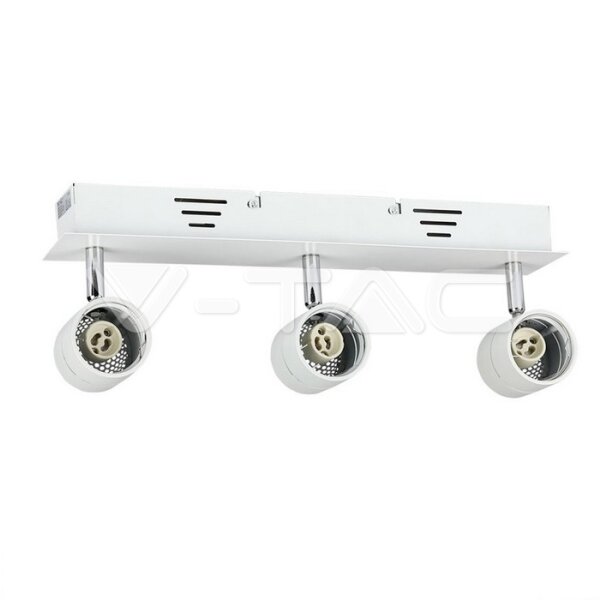 3xGU10 SURFACE MOUNT FITTING WHITE SOCKET FOR GU10 NOT INCLUDED