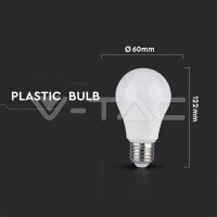9W A60 LED PLASTIC 3 STEP DIMMING BULB 4000K E27 2PCS BLISTER PACK